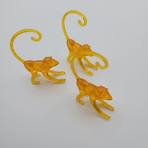 Vintage Cocktail Hanger Marker Zoo Animals 1960s Nron Pink Elephant Monkeys Mix - Picture 10 of 14